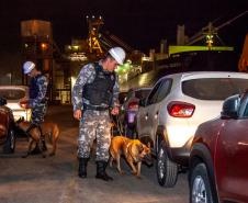 Um grupo formado por integrantes da Guarda Portuária, militares e agentes federais, junto de cães farejadores, vistoriaram cerca de 109 veículos que saíram com destino à África. 