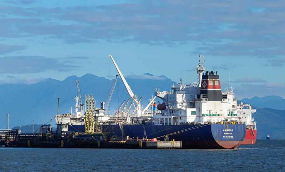 Na exportação, destaque para as altas registradas no embarque da soja, do açúcar, dos óleos vegetais, da carga geral – em especial dos contêineres – e da celulose