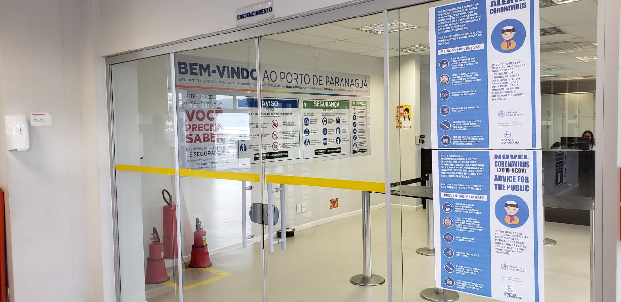 Os portos de Paranaguá e Antonina adotam uma série de medidas preventivas para o controle novo Coronavírus (vírus 2019-nCoV).