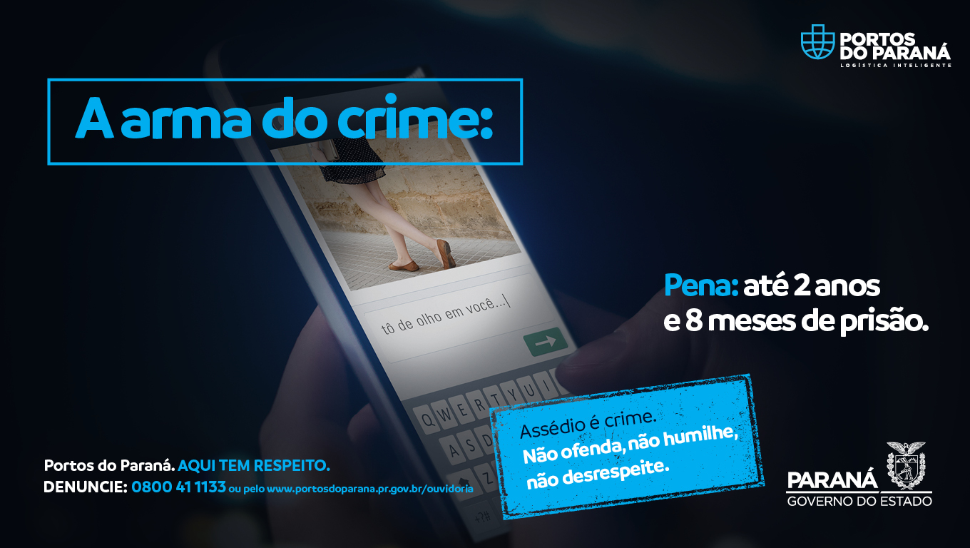 A Portos do Paraná lançou, esta semana, uma campanha para prevenir e combater situações de assédio, de todo e qualquer tipo, no ambiente de trabalho.
