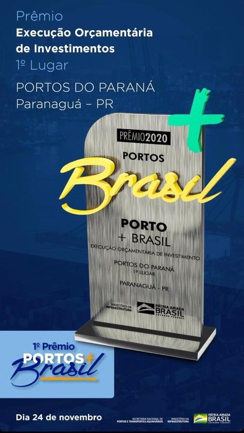 Empresa pública venceu em duas das quatro categorias do prêmio “Portos + Brasil”, entregue na noite desta terça-feira (25), pelo Ministério da Infraestrutura.