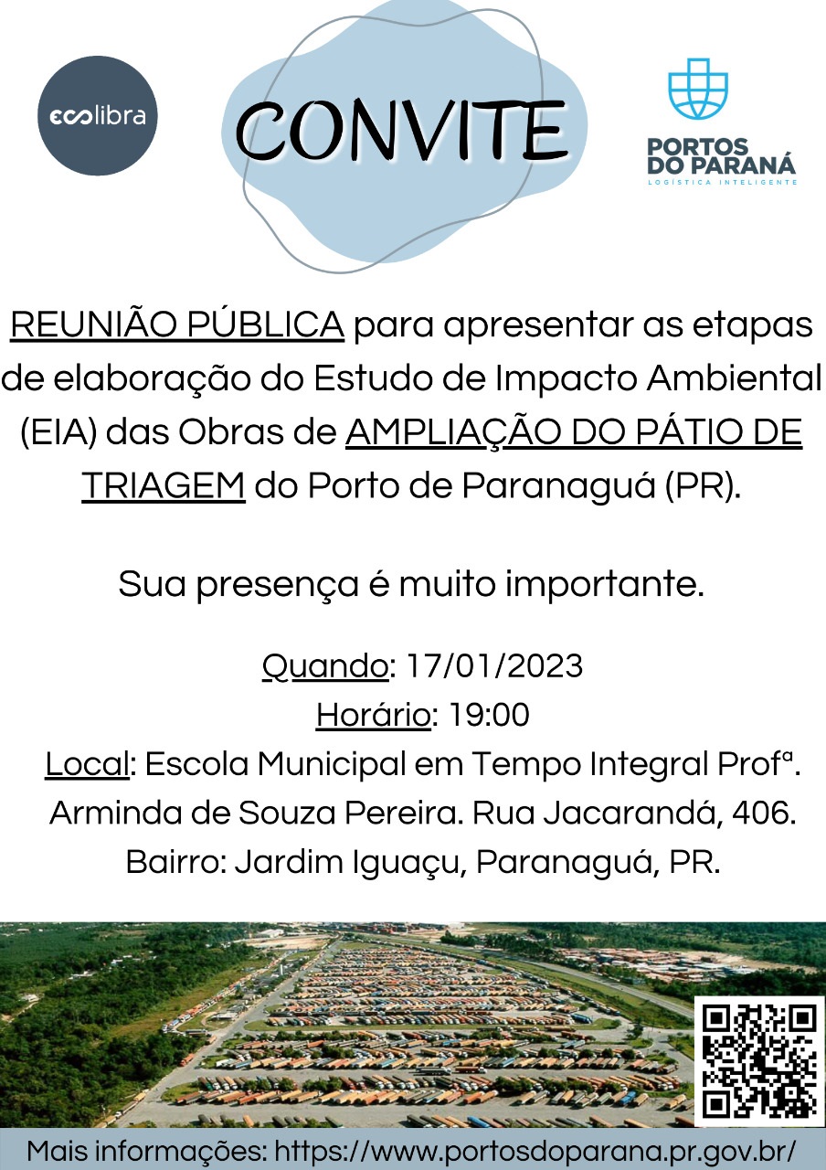 Convite aviso de reunião pública