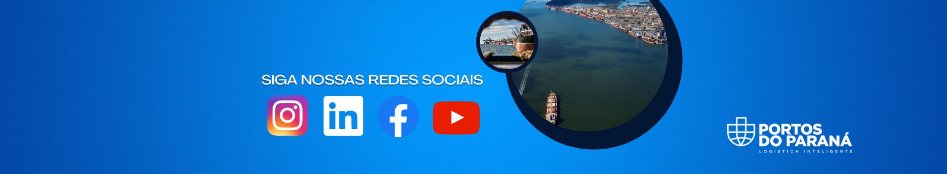 siga as redes sociais