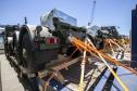 O Exército Brasileiro recebeu, na última terça-feira (30), seis novos caminhões da marca Tatra 8x8 com portadas IRB importados. Os veículos militares foram desembarcados na TCP - Terminal de Contêineres de Paranaguá, no Porto de Paranaguá. Fabricadas na República Tcheca, as viaturas foram embarcadas em porto alemão. Chegaram em Paranaguá em contêineres Flat Rack no navio Cap San Lorenzo.   