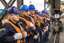 Embarcações da esquadra da Marinha atracam no Porto de Paranaguá