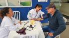 Ação aconteceu no Pátio de Triagem de Paranaguá, com medição de pressão arterial, controle glicêmico e orientações sobre saúde e ergonomia.