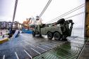 Porto de Paranaguá recebe 20 viaturas blindadas do Exército fabricadas nos EUA