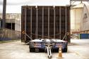 Porto de Paranaguá embarca peça de autoclave com 15 metros de comprimento