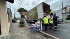 Cestas básicas arrecadadas na Corrida do Porto são distribuídas em Paranaguá