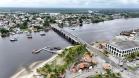 Portos do Paraná realiza limpeza da Ponte dos Valadares para ação artística