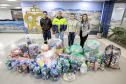 Portos do Paraná entrega nova remessa de tampinhas ao Lar Perseverança