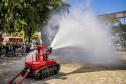 Robô de combate a incêndio é testado no Porto de Paranaguá
