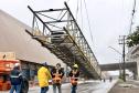Estrutura metálica de 55 metros liga o sistema central ao terminal da ALTP, em operação que mobilizou dezenas de profissionais.