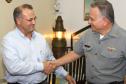 O superintendente da Administração dos Portos de Paranaguá e Antonina (Appa), Daniel Lúcio Oliveira de Souza e o capitão dos Portos do Paraná, capitão de mar-e-guerra Marcos Antonio Nóbrega Rios