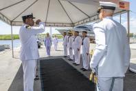  Capitania dos Portos do Paraná tem novo comando Em cerimônia realizada nesta sexta-feira (13), o capitão de mar e guerra André Luiz Morais de Vasconcelos passou a função ao Capitão de Fragata Anderson Brito de Melo.