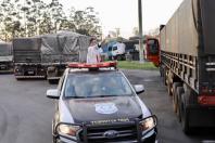 No Porto de Paranaguá, caminhoneiros recebem a bênção de São Cristóvão
