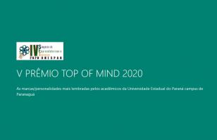 Empresa paranaense foi vencedora, na Categoria Empresa Pública Eficiente, da 5ª edição do prêmio Top of Mind da Universidade Estadual do Paraná (Unespar – campus Paranaguá) 