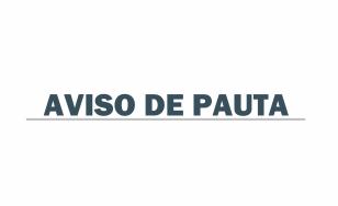 Aviso de pauta