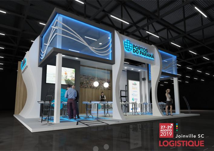 Portos do Paraná apresenta diferenciais em feira de logística.