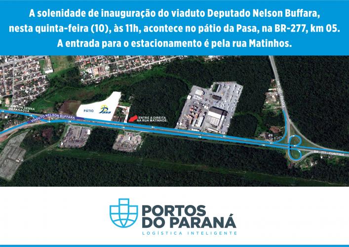 Local da inauguração do Viaduto.