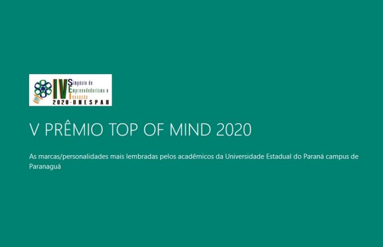 Empresa paranaense foi vencedora, na Categoria Empresa Pública Eficiente, da 5ª edição do prêmio Top of Mind da Universidade Estadual do Paraná (Unespar – campus Paranaguá)