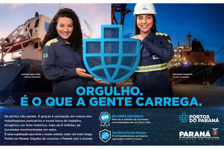 No mês em que Paranaguá comemora 373 anos, a empresa pública faz uma homenagem aos profissionais que atuam na atividade portuária, fala dos recordes de movimentação de cargas e do avanço da vacinação dos trabalhadores na cidade.