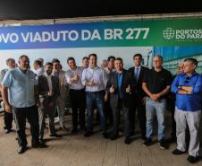O governador Carlos Massa Ratinho Júnior inaugura nesta quinta-feira (10) , o viaduto da BR-277 e as obras de ampliação do Terminal de Contêineres de Paranaguá (TCP).