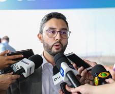 O governador Carlos Massa Ratinho Júnior inaugura nesta quinta-feira (10) , o viaduto da BR-277 e as obras de ampliação do Terminal de Contêineres de Paranaguá (TCP). Na foto, o presidente