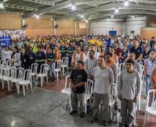 Cerca de 1100 trabalhadores prestigiaram o encontro de reflexão sobre prevenção de acidentes de trabalho e também de muita confraternização