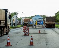 De janeiro a agosto, cerca de 350 mil caminhões passaram pelo porto paranaense. Os caminhoneiros, que não pararam durante a pandemia de Covid-19, são responsáveis por 84% das movimentações de produtos que chegam ou saem do Paraná via portos