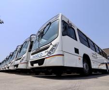 Primeiro lote de um total de 440 veículos partiu nesta quinta-feira (15), com destino ao Congo, no continente africano. Com isso, o porto paranaense reafirma sua posição como principal porta de saída de ônibus e micro-ônibus produzidos no Brasil.