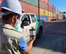 Com o apoio da Diretoria de Meio Ambiente da Portos do Paraná, a equipe da 1ª Regional de Saúde do Estado segue intensificando os trabalhos de prevenção à dengue no cais do Porto de Paranaguá. Nesta semana, 17 armadilhas foram instaladas, de ponta a ponta, para capturar e tentar identificar a presença de ovos do mosquito Aedes aegypti.