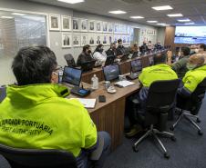 Participaram do encontro diversos setores da Portos do Paraná, ANTAQ, Polícia Federal, Receita Federal e UASP. Inspeção será de 24 a 26 de agosto.