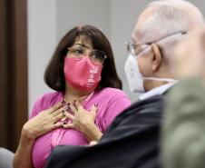 oram três dias intensos de programação da Portos do Paraná para marcar o Outubro Rosa. De segunda a quarta-feira (4 a 6), por quase duas horas durante as tardes, 150 mulheres, trabalhadoras dos portos, se reuniram para falar da saúde e de autocuidado.