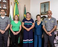 Prestes a completar 85 anos, dona Marly tinha o sonho de conhecer a Capitania dos Portos do Paraná e o cais do Porto de Paranaguá