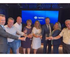 O MSC Lirica vai operar itinerários de Paranaguá para Itajaí, Buenos Aires (Argentina) e Punta del Este (Uruguai). O anúncio foi feito pelo diretor-geral da MSC no Brasil, Adreian Ursilli, durante o 14° TOP MSC 2023.