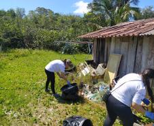 Portos do Paraná ajuda a retirar 220 quilos de resíduos de praia da Ilha do Mel