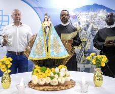 Imagem da Nossa Senhora do Rocio visita a Portos do Paraná