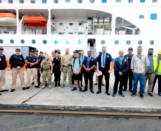Simulado de segurança em navio de cruzeiro é realizado no Porto de Paranaguá