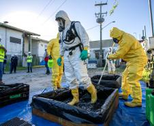 Simulado de atendimento a emergência química é realizado no Porto de Paranaguá