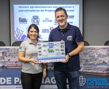 Vencedores do concurso Porto Escola 2024 passeiam de barco pela Baía de Paranaguá