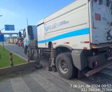 Varrição mecanizada da vias públicas