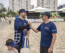 Mirella, Gustavo e Russo vencem 1° Torneio de Beach Tennis da Portos do Paraná