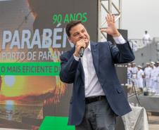 Governador anuncia investimento de R$ 1 bi no Píer em "T" na festa dos 90 anos do Porto de Paranaguá