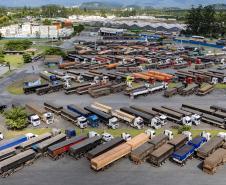 Porto de Paranaguá recebe o maior volume de caminhões da história no Pátio de Triagem