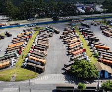 Porto de Paranaguá recebe o maior volume de caminhões da história no Pátio de Triagem