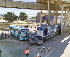 Acidente simulado envolvendo trem e veículos mostra união da comunidade portuária de Paranaguá