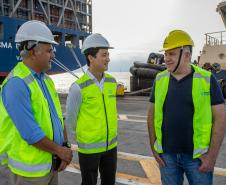 Deputado Ney Leprevost conhece obras do Moegão e novos arrendamentos no Porto de Paranaguá