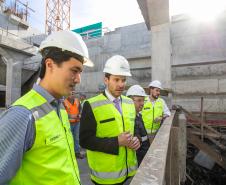 Diretores da Portos do Paraná realizam visita técnica ao Moegão