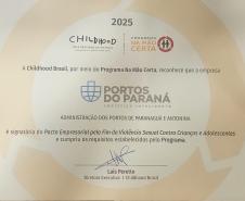 Portos do Paraná é reconhecida nacionalmente por ações de proteção à infância